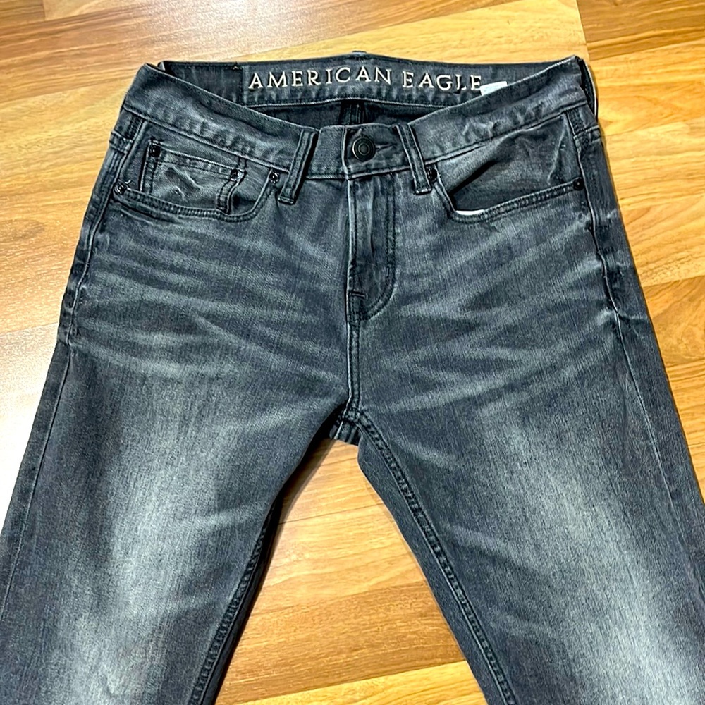 American Eagle Grey Skinny Jeans Size 29x30